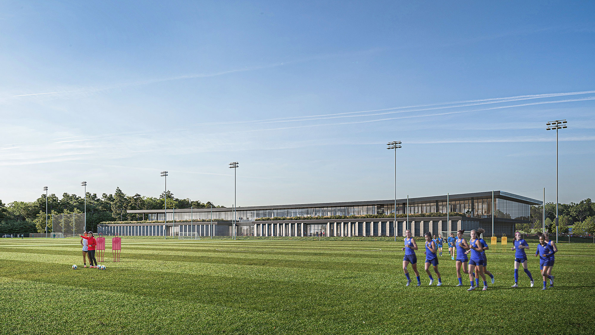 A group of people on a field.